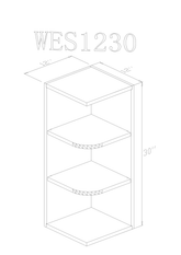 Wall 12" - Almond White 12 Inch Wall Shelf Cabinet - ZCBuildingSupply